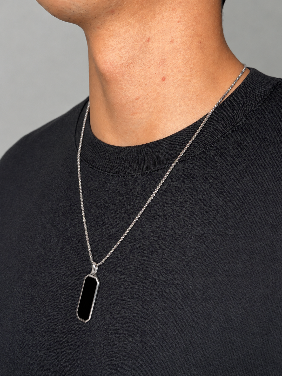 The Forged Black Tag Necklace