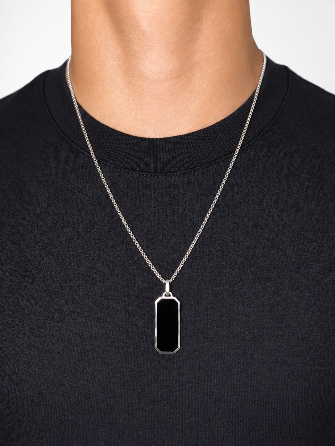 The Forged Black Tag Necklace